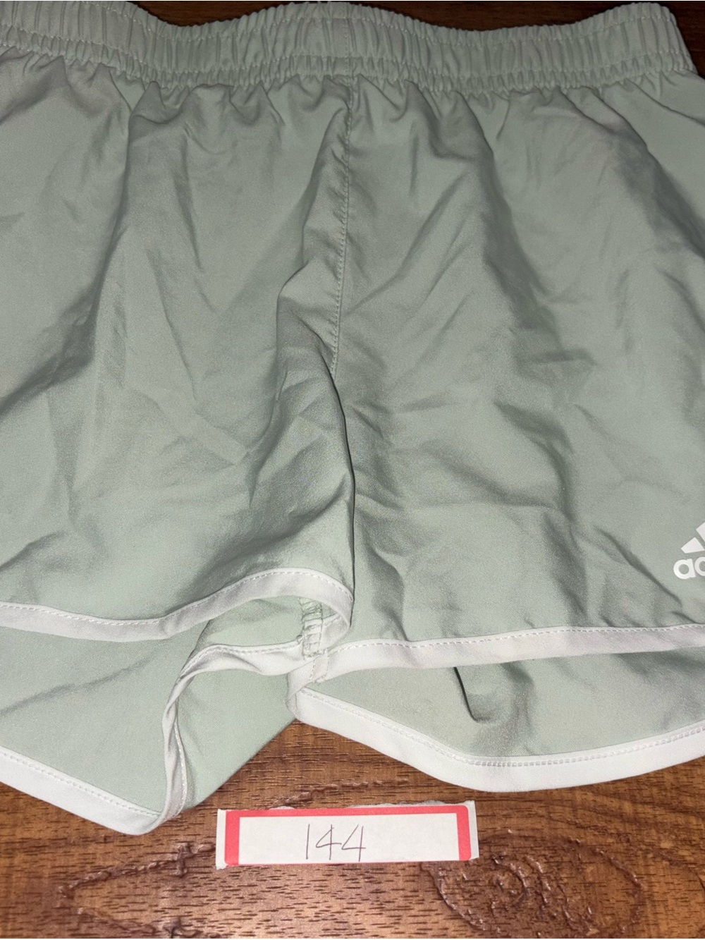 Adidas GIRLS 10/12 Light Green Performance Shorts